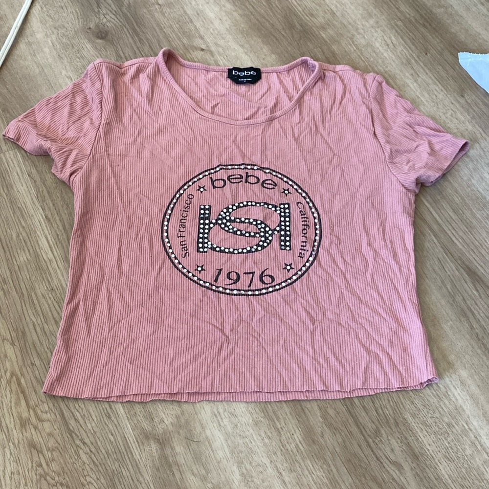 Pink Bebe crop top